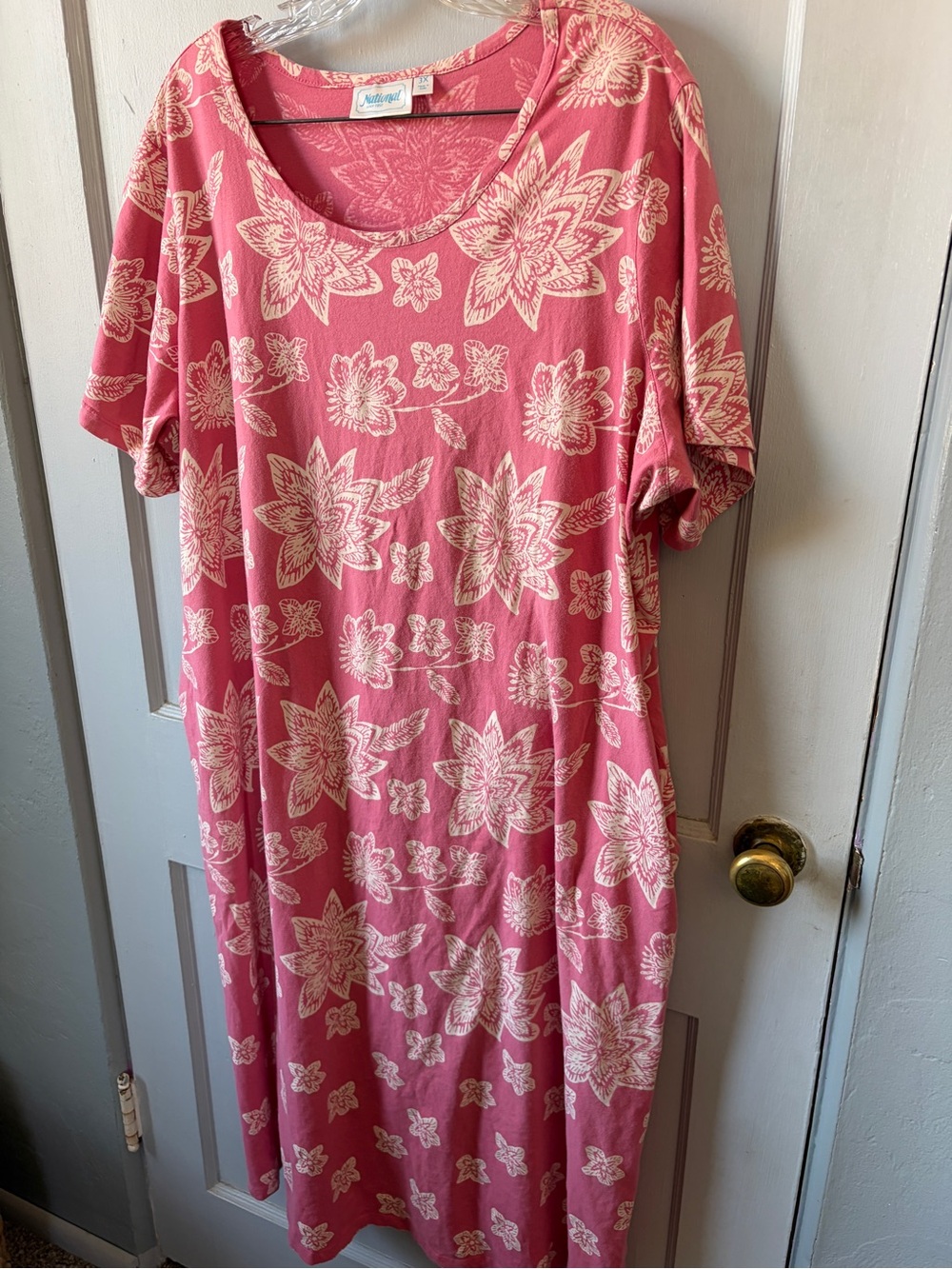 Relaxed Pink Floral Maxi Dress by National 7-21